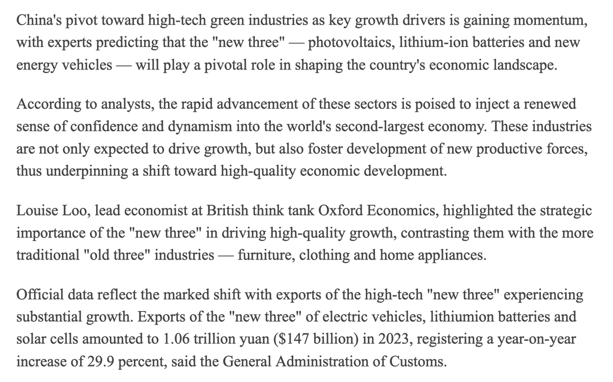 这里的劳动力成本非常低。工厂工人每小时只能挣18-20元人民币（1-2美元），这使得自动化和机器人技术带来的激励措施很难理解。

这些激励措施与太阳能、电动汽车和电池的激励措施相同。“新三”将演变为“新四”、“新五”等等。