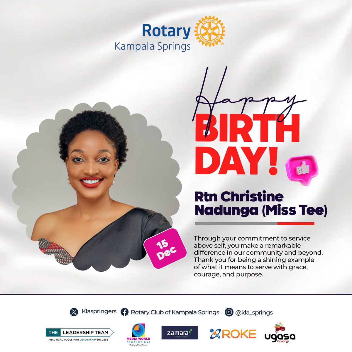 KlaSpringers's tweet photo. Happiest of birthdays Rtn @Tee_Dec15 🥳🎂🍾

Wishing you a glorious day and year full of joy 🎁🎈 https://t.co/SeN7cvn7Ti