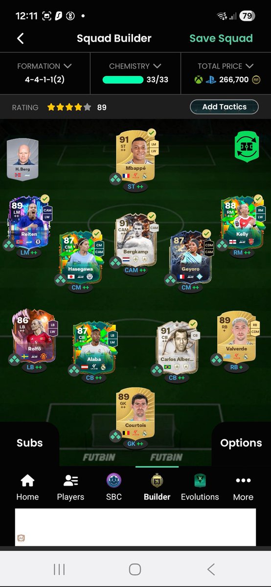 DomFifa9's tweet photo. @FUT_Rory Packed Mbappe but had a WSL team mainly - what improvements can I do with 500k? https://t.co/F6pZOJXx3j