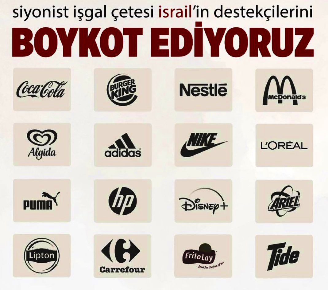 Boykot çalışmaları şu sıralar biraz zayıfladı.

Bu görseli elden ele yayıyoruz
Bedava bile verseler 
Almıyoruz, aldırmıyoruz!