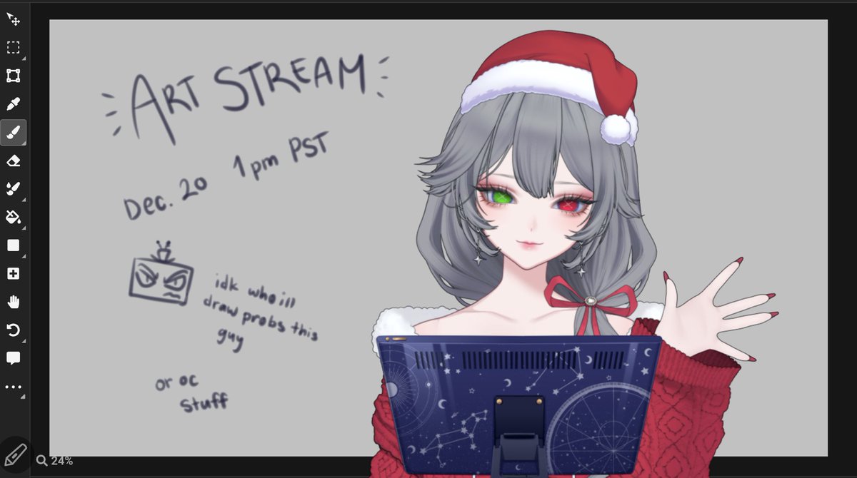 Been awhile, hasn’t it?

I’ll be doing an art stream Dec. 20 at 1pm PST as a little Christmas treat 🎄Feel free to stop by~ 

twitch.tv/levy_bio_ii