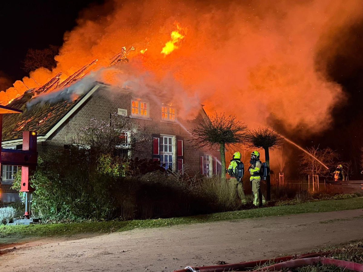 Verbrandingsresten vrijgekomen bij brand aan Kaaldijk in Ruurlo
