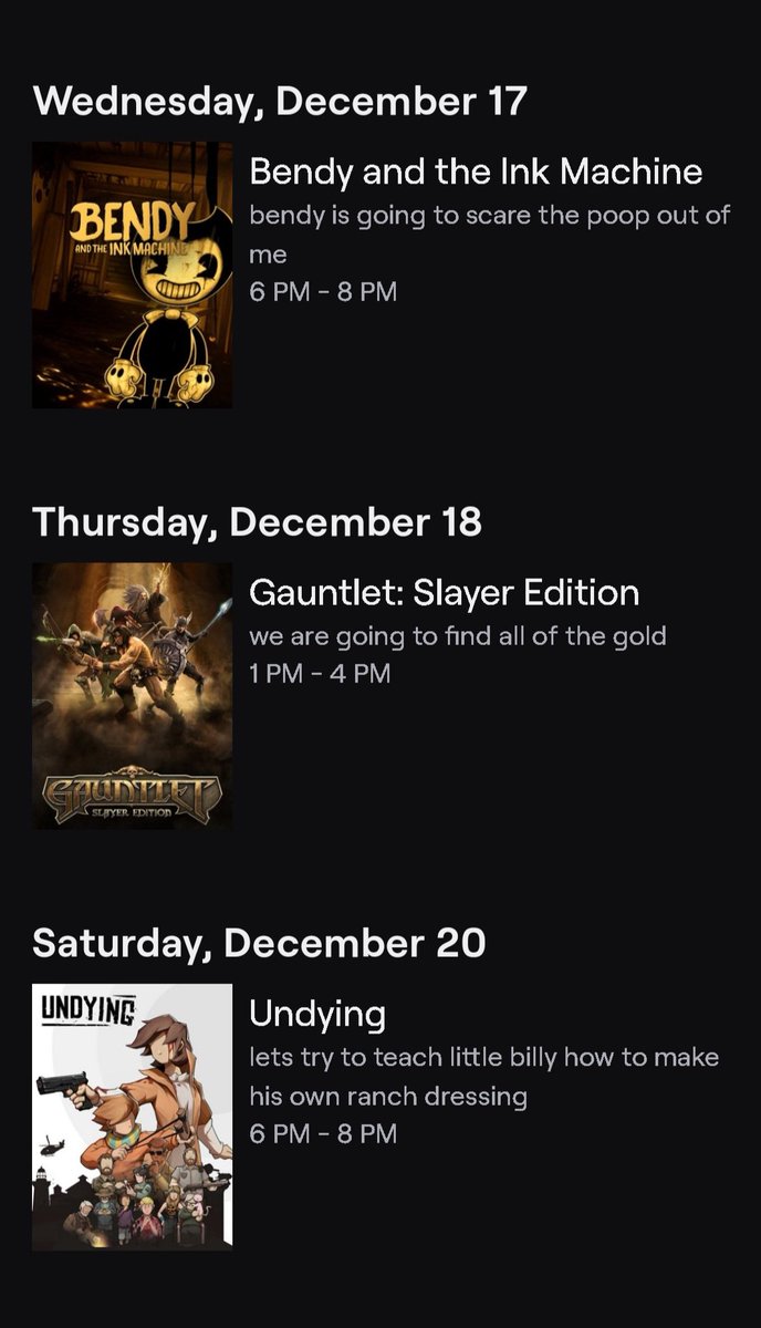 #quackers this week's game rotation for #youtube and #twitch username ironmanduck
 youtube.com/@ironmanduck?s…

m.twitch.tv/ironmanduck/ho…

All links 
lnk.bio/ironmanduck