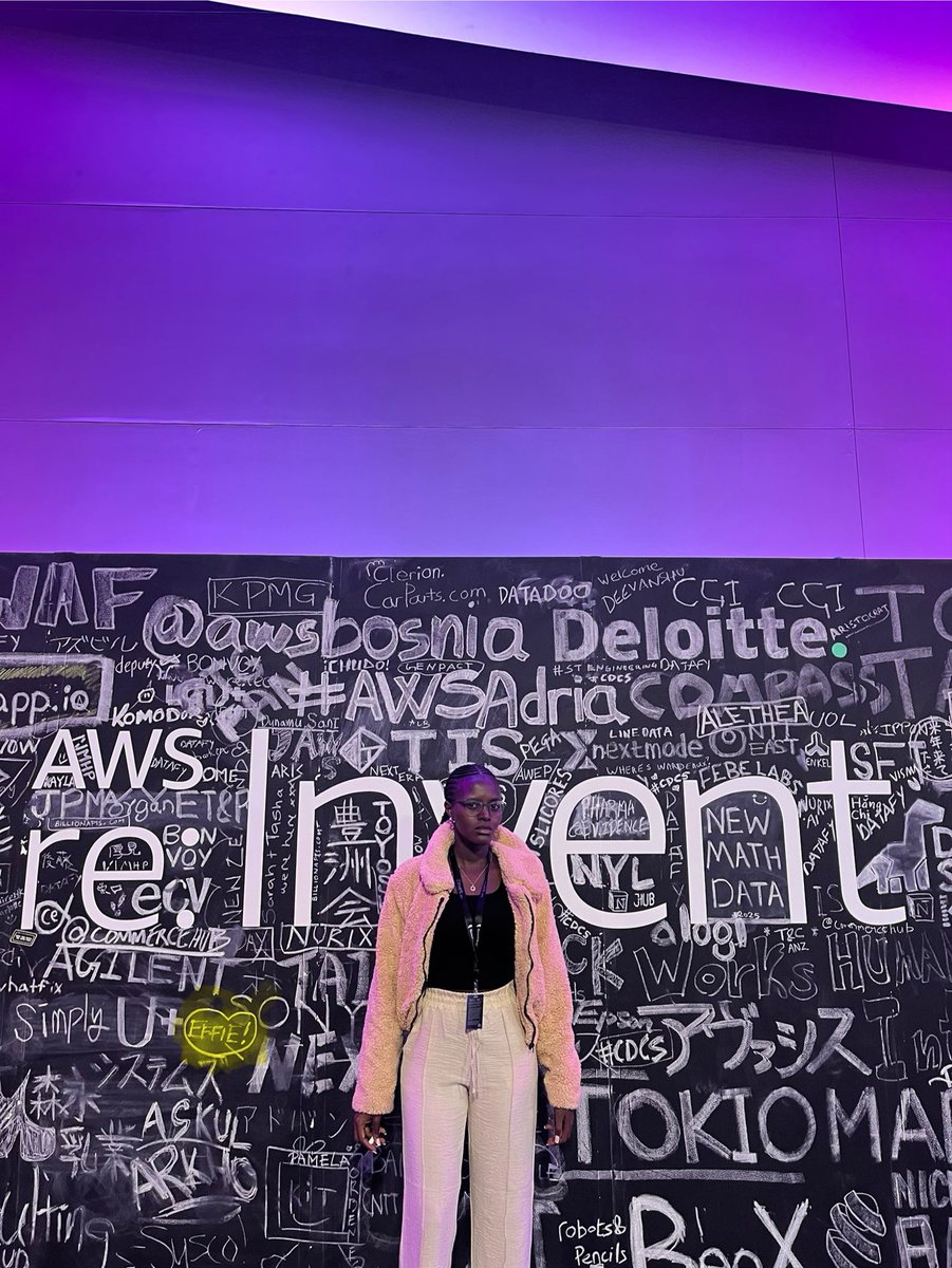 effiecancode's tweet photo. Attending @AWSreInvent 2025 in Las Vegas has been one of the most meaningful milestones in my tech journey.

I was among the few selected to receive the All Builders Welcome Grant from @awscloud .

An incredible opportunity that allowed me to visit the US for the first time, meet brilliant minds from around the world, and see firsthand how innovators and successful startups are using the power of AWS to solve real-world problems. 

I also got the chance to make amazing tech friends from different countries, explore the Expo, and experience the energy of a truly global community.

#awsreinvent2025 #reinvent2025 #reinvent