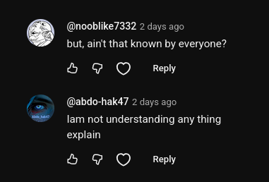 tsoding's tweet image. There are two kinds of comments under my videos