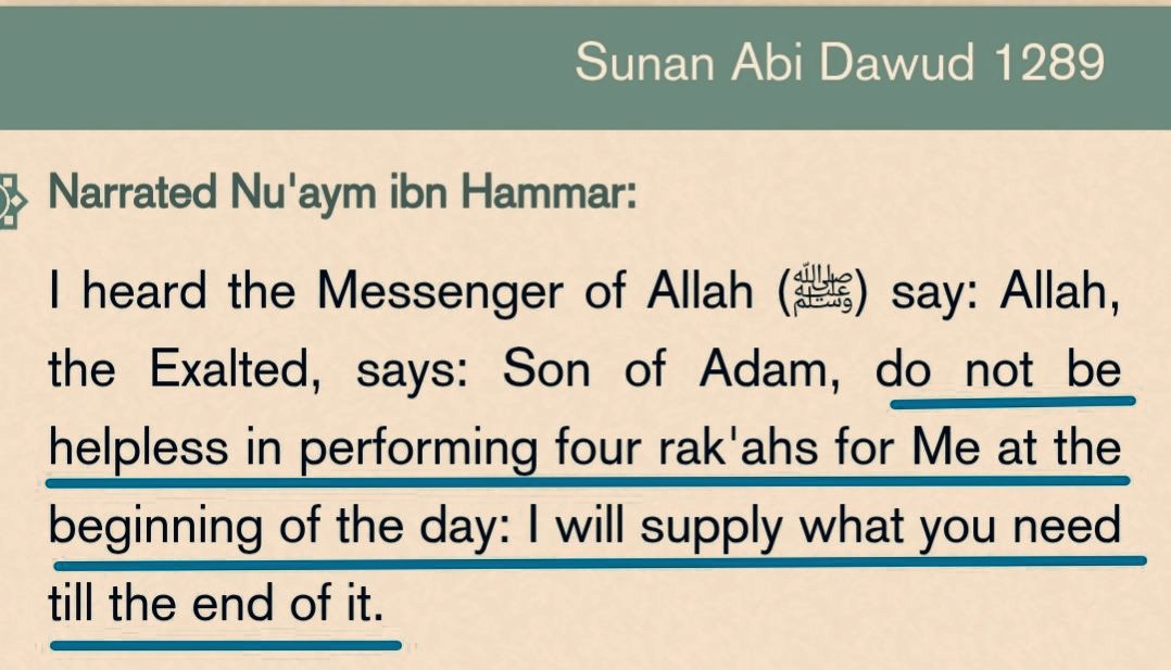 ManhajAsSunnah's tweet image. 𝗔𝗟𝗟𝗔𝗛 𝗪𝗜𝗟𝗟 𝗙𝗨𝗟𝗙𝗜𝗟𝗟 𝗔𝗟𝗟 𝗢𝗙 𝗬𝗢𝗨𝗥 𝗡𝗘𝗘𝗗 𝗢𝗙 𝗧𝗛𝗘 𝗗𝗔𝗬 𝗜𝗙 𝗬𝗢𝗨 𝗣𝗥𝗔𝗬 𝗦𝗔𝗟𝗔𝗧 𝗔𝗟 𝗗𝗨𝗛𝗔

Start your day with Duha. Two or four rak‘ahs are enough for Allah to take care of your needs the entire day. Imagine, while you’re busy with

1/2