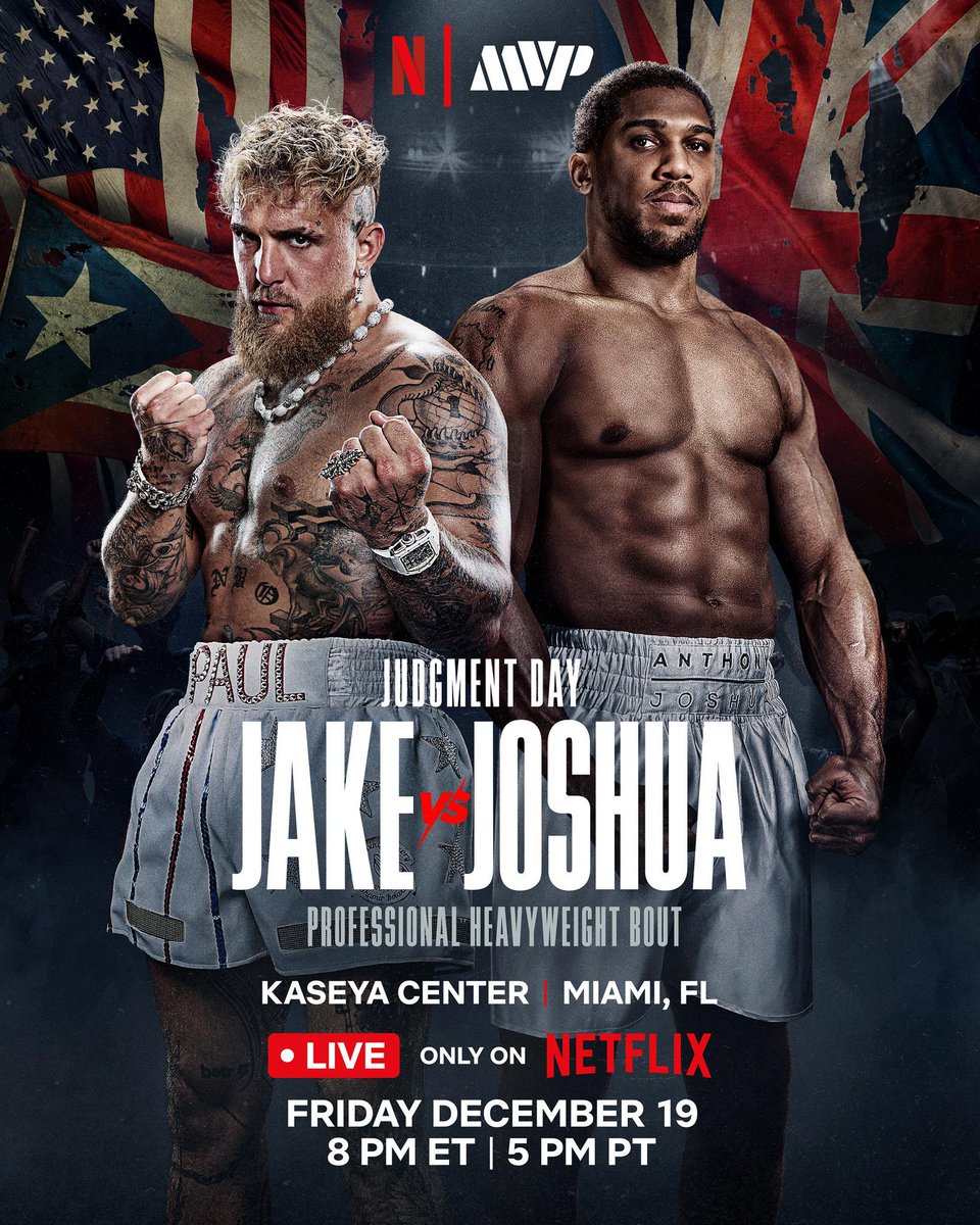 Full fight card for Friday in Miami: 

- Jake Paul vs Anthony Joshua
- Alycia Baumgardner vs Beaudoin
- Anderson Silva vs Tyron Woodley
- Jahmal Harvey vs Kevin Cervantes
- Cherneka Johnson vs Amanda Galle
- Caroline Dubois vs Camilla Panatta
- Yokasta Valle vs Yadira Bustillos
-