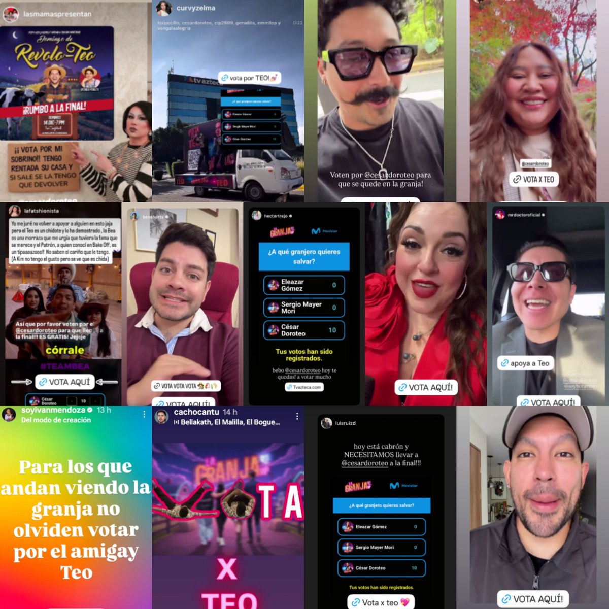 majz99's tweet photo. Estoy amando mucho como siguen mostrando su apoyo a @CesarTeo, sigamos votando por él, quedan pocas horas, demos todo, a votar!!!!
#TeoALaFinal #TeoSeQueda #TeoFinalista #LaGranjaVIP
https://t.co/WIOlIhaOkG https://t.co/lrZhwafzn4