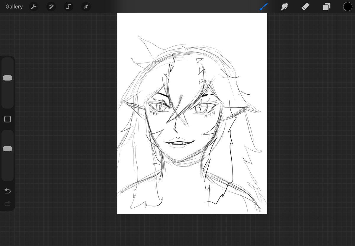 laufeysonni's tweet photo. So I don't rlly post but new oshi dropped so working on some art tehe (while I watch BEASTIEZ stream tehe)
this is just the sketch for now 
#KaiCrocArt https://t.co/oCjDHaMk3V