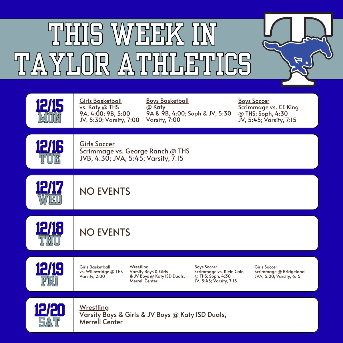 Taylor Athletics (Katy ISD) tweet media