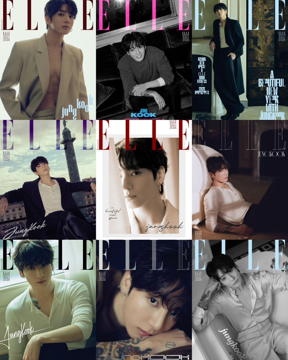Jungkook looks absolutely perfect, truly mesmerizing for ELLE Korea, so striking, magnetic and flawless that words barely do him justice.