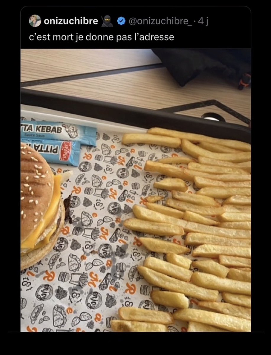 Il post son menu burger et se fait vanner, vous êtes pas prêt 🤣🤣