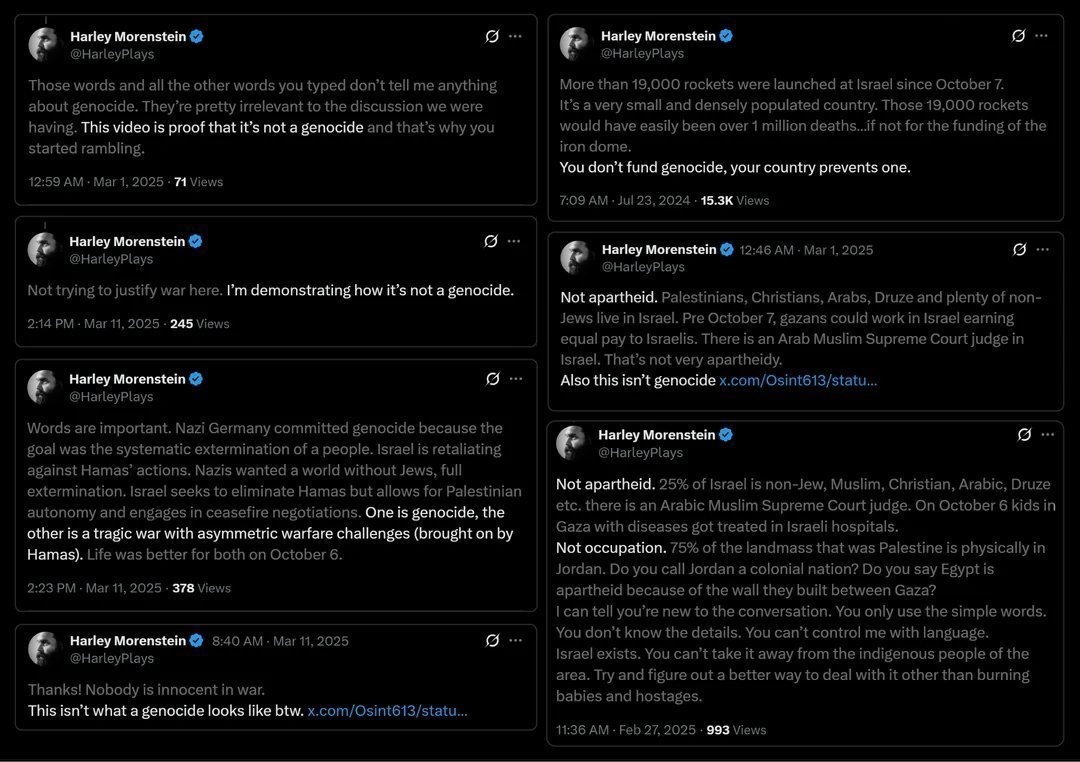 Snappening2's tweet photo. @HarleyPlays @Emptycicada666 @RUseriouzzzz @rosebride_ @overzealots_ "Let's not pretend we are Middle East war strategists"

Too late, genocide denier https://t.co/kATDyYETvt