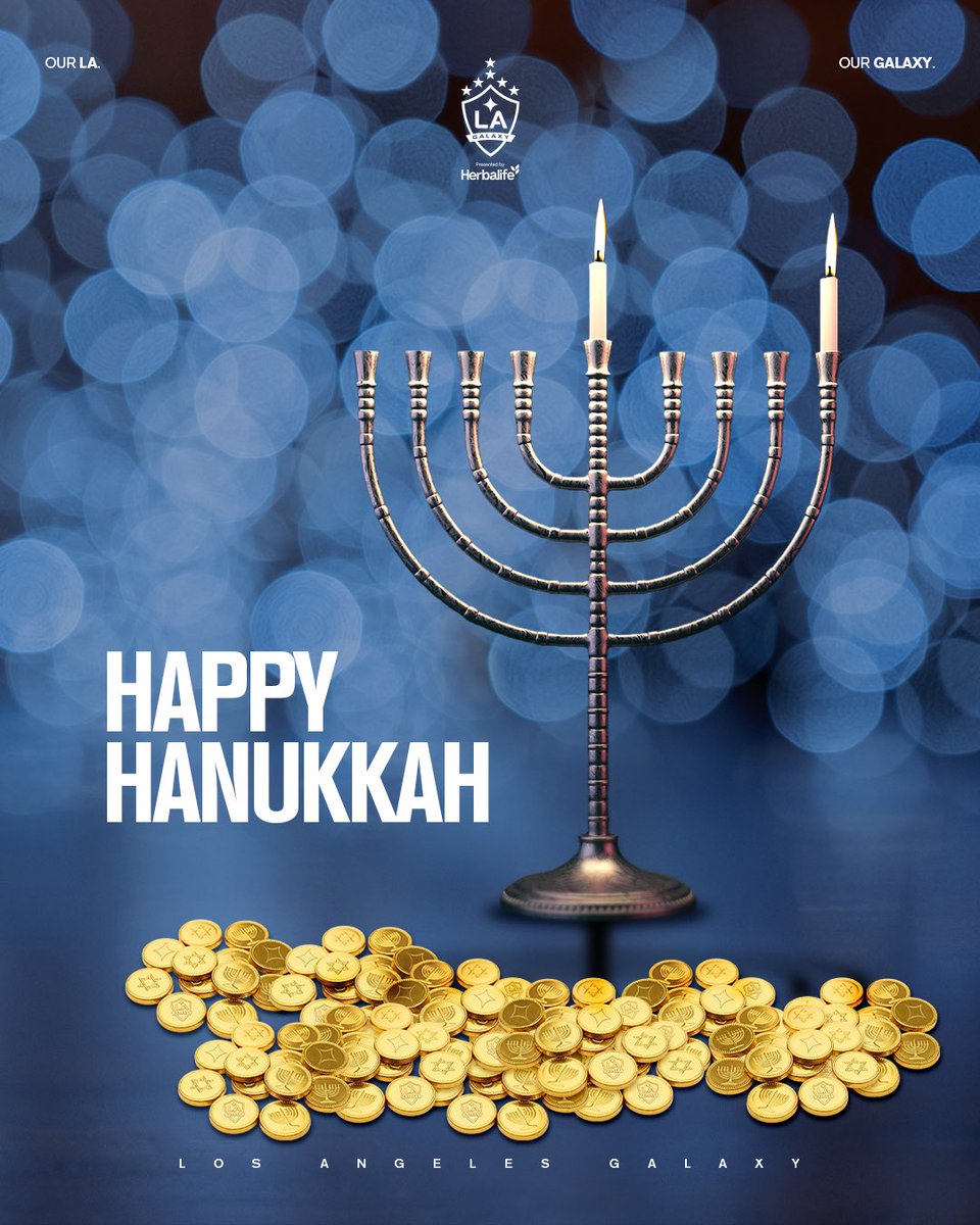 LAGalaxy's tweet photo. Happy Hanukkah, G’s 🕎 https://t.co/Z8PJsJf6pB
