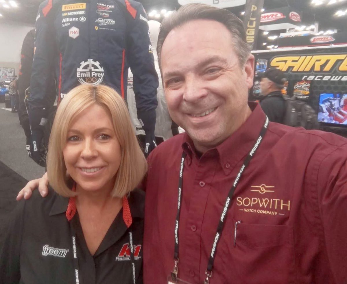 HANGING WITH COOL PEOPLE at PRI this weekend, like Kelli Willmore of K1 RaceGear! Met Kelli in desert racing some years back and the gear she provided probably saved my life in a 2016 racing mishap. Good to know good people. :)