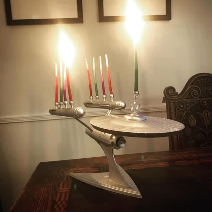 When you’re a Jewish nerd, you break out the USS Menorahprise for Hanukkah. 🤓

Happy Hanukkah to all my Jewish friends. 🕎 🕯️