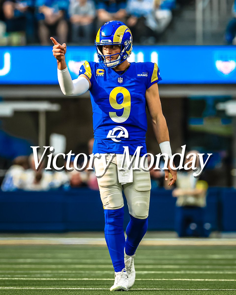 RamsNFL's tweet image. Repost if you're celebrating Victory Monday with us! 🫵😌