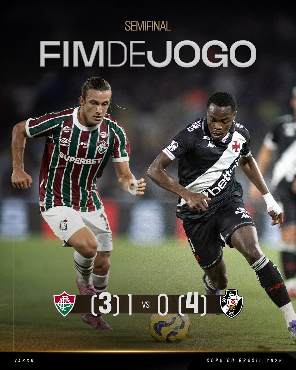 VascodaGama's tweet image. O CLUB DE REGATAS VASCO DA GAMA VENCE O FLUMINENSE NOS PÊNALTIS E ESTÁ NA FINAL DA COPA DO BRASIL 2025 💢🇧🇷🏆

⚽ RAYAN
⚽ VICTOR LUIS
⚽ COUTINHO
⚽ PUMA RODRÍGUEZ

📸: Matheus Lima | #VascoDaGama

#fluxVAS
#CopaDoBrasil2025