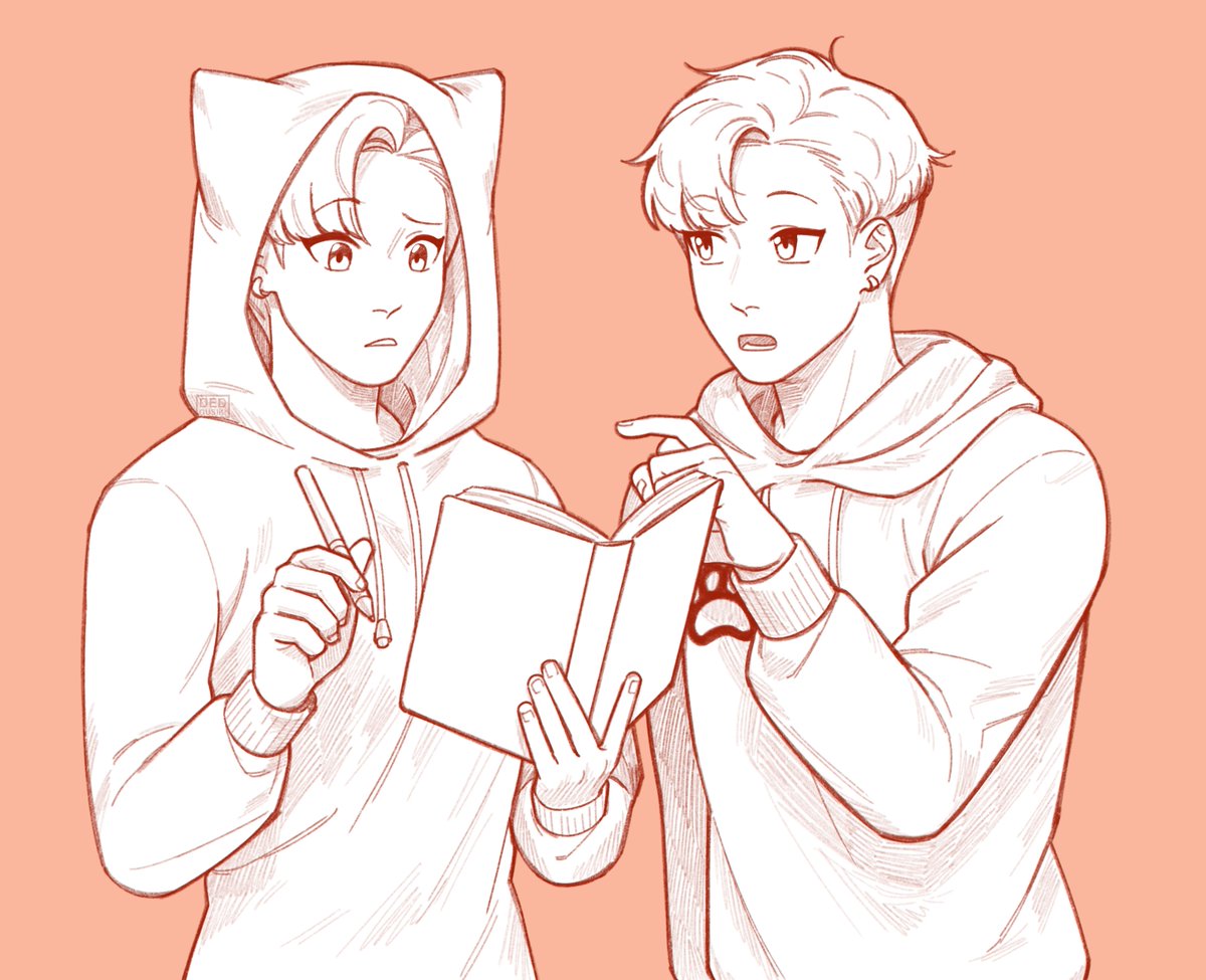 Author and Narrator brainstorming story ideas!

Art made by the lovely <a href="/DEDousiki/">chris 🖤 vgen open!</a>