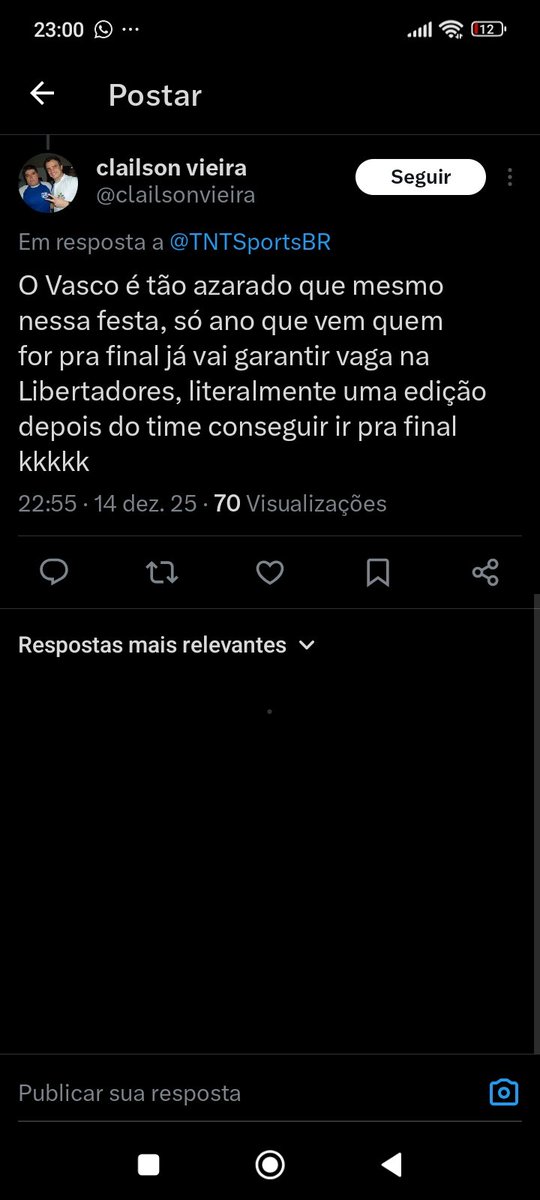 SilvaTyberio's tweet photo. @clailsonvieira Sim, você é muito parcial, vi que ngm lhe dar atenção, vou lhe dar uma moral aqui, pra você dormir feliz.
Fluminense caiu. https://t.co/cR56lTgYM0