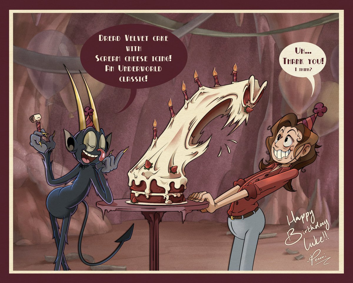 Happy birthday to the devilish man himself <a href="/LukeMDrake/">Luke Millington-Drake</a> !! 🎂🎈🎊
What’s more surprising than a cake that bites you back? Truly a memorable birthday experience 😈🤣 I hope you have the best day Luke!!