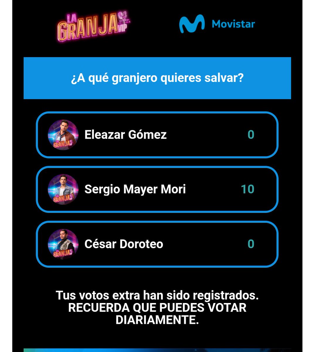 Damuba's tweet image. Le avente 10 + 10 votos al Mori huano 🌿 de #LaGranjaVIPMX