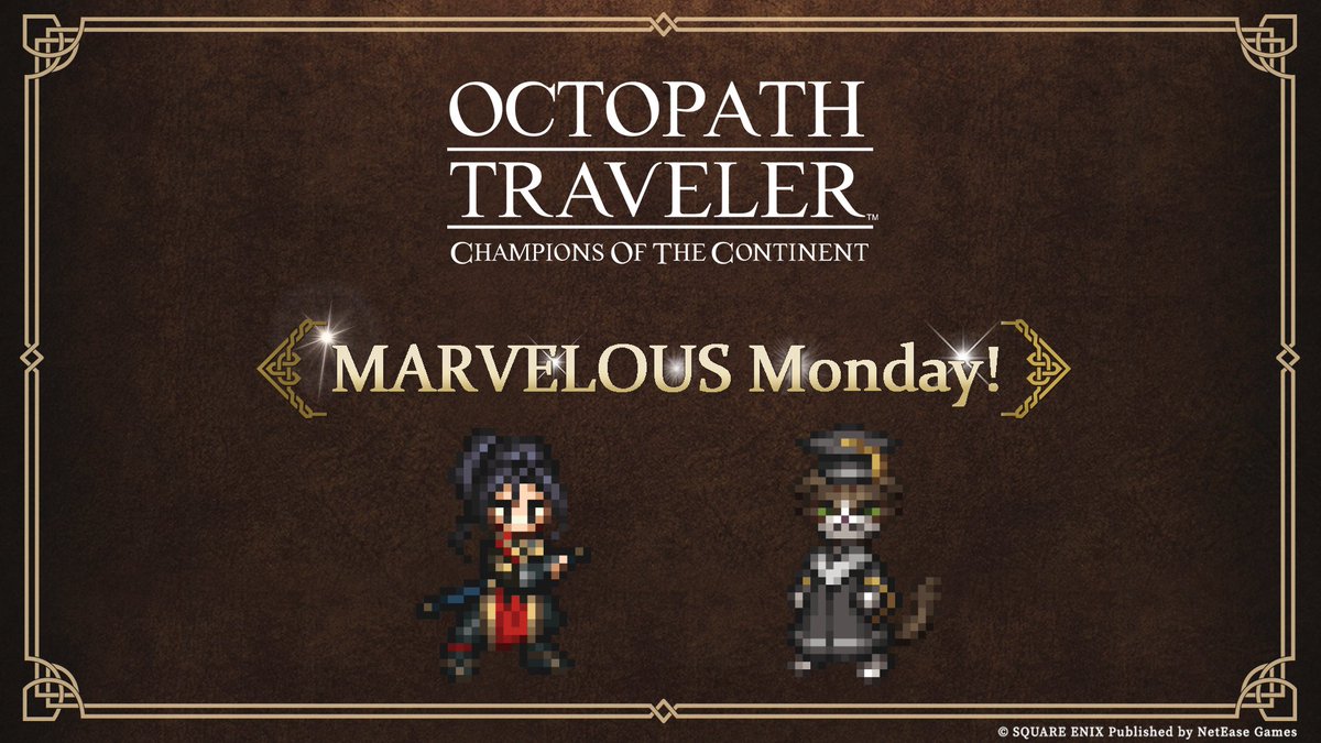 octopath_cotc's tweet image. Happy Marvelous Monday!🎉

The wandering Prince of Ku has returned!

His blade searches for old friends—did it find its way to your team?

Who else is ready to travel by his side?#OCTOPATHCotC ‍