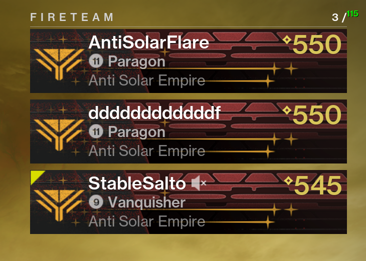 Why does Bungie hate 1-1-1.

Wolfsbane DPS

Hunter was on Prismatic Deadfall (Fortunes Favor)
Warlock on Well Boots
Titan on Prismatic Thundercrash (Falling Star)

All 3 on AO, Mint Retrograde.

Shoutout <a href="/AntiSolarFlare/">AntiSolarFlare</a> <a href="/davidtheking328/">ddddddddddddf</a>