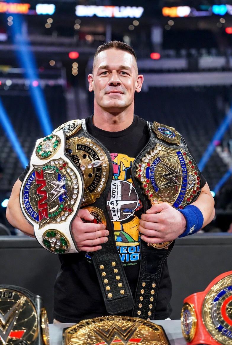 THANK YOU JOHN CENA ❤️🫡🔥

🏆 17x World Champion
🏆 5x U.S. Champion
🏆 4x Tag Team Champion
🏆 2x Royal Rumble Winner
🏆 Intercontinental Champion

THE GREATEST OF ALL TIME 🐐
