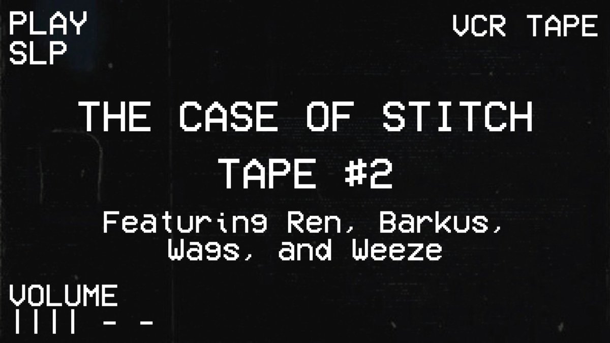 Tape 2 releases today! Featuring <a href="/rendrawsdisney/">Ren ||🐯📿VArtist & PNGtuber</a>, <a href="/BarkusVT/">Barkus🐾🧡|| The Bingy Hound</a>, <a href="/WaglingtonVA/">Waglington Virginia</a>, and <a href="/probablylouise/">Weeze ✨|| VBingy</a>, in which the detectives, along with a fresh intern, take a trip to the psych ward.

youtu.be/EuYwLGuMNMw