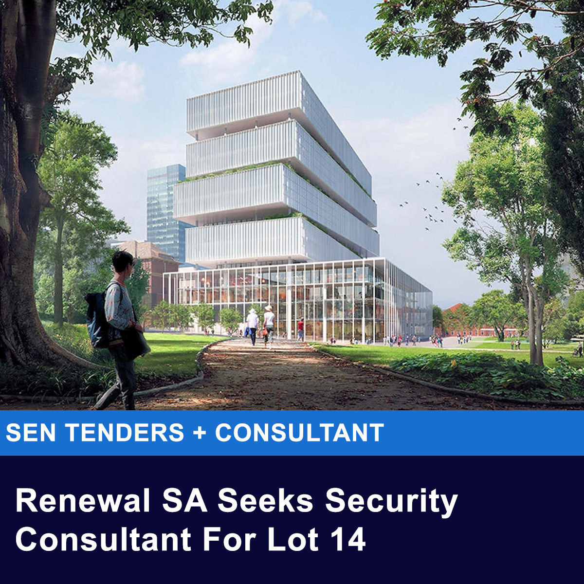 sen.news/renewal-sa-see…
Renewal SA has issued a tender for a commercial building security and services consultancy to support the design of the Lot Fourteen Innovation Centre. 
#accesscontrol #alarms #automation #locks #cctv #managementsolutions #monitoring #security #safety
