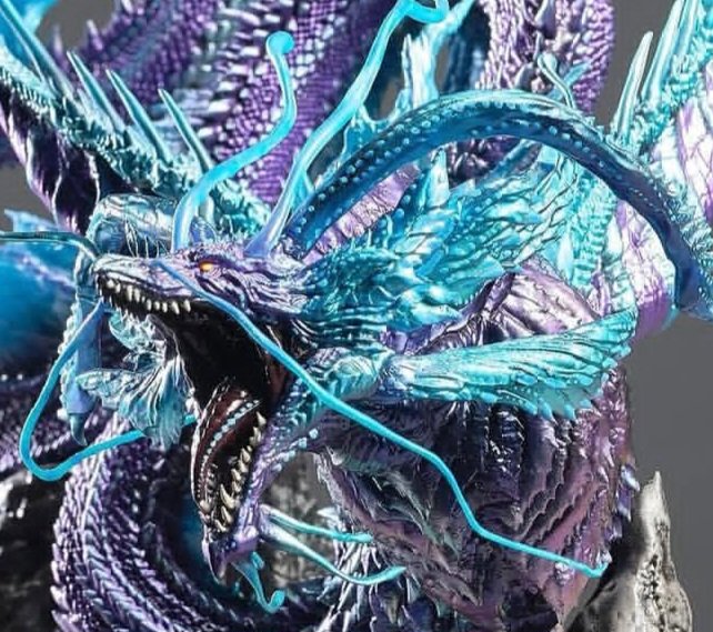 Timedilation3's tweet photo. Monsterverse Tiamat evolution. 
Also, wonder if the people behind survival instinct also thought tiamat was purple or bluish. https://t.co/gBepKVNUUX