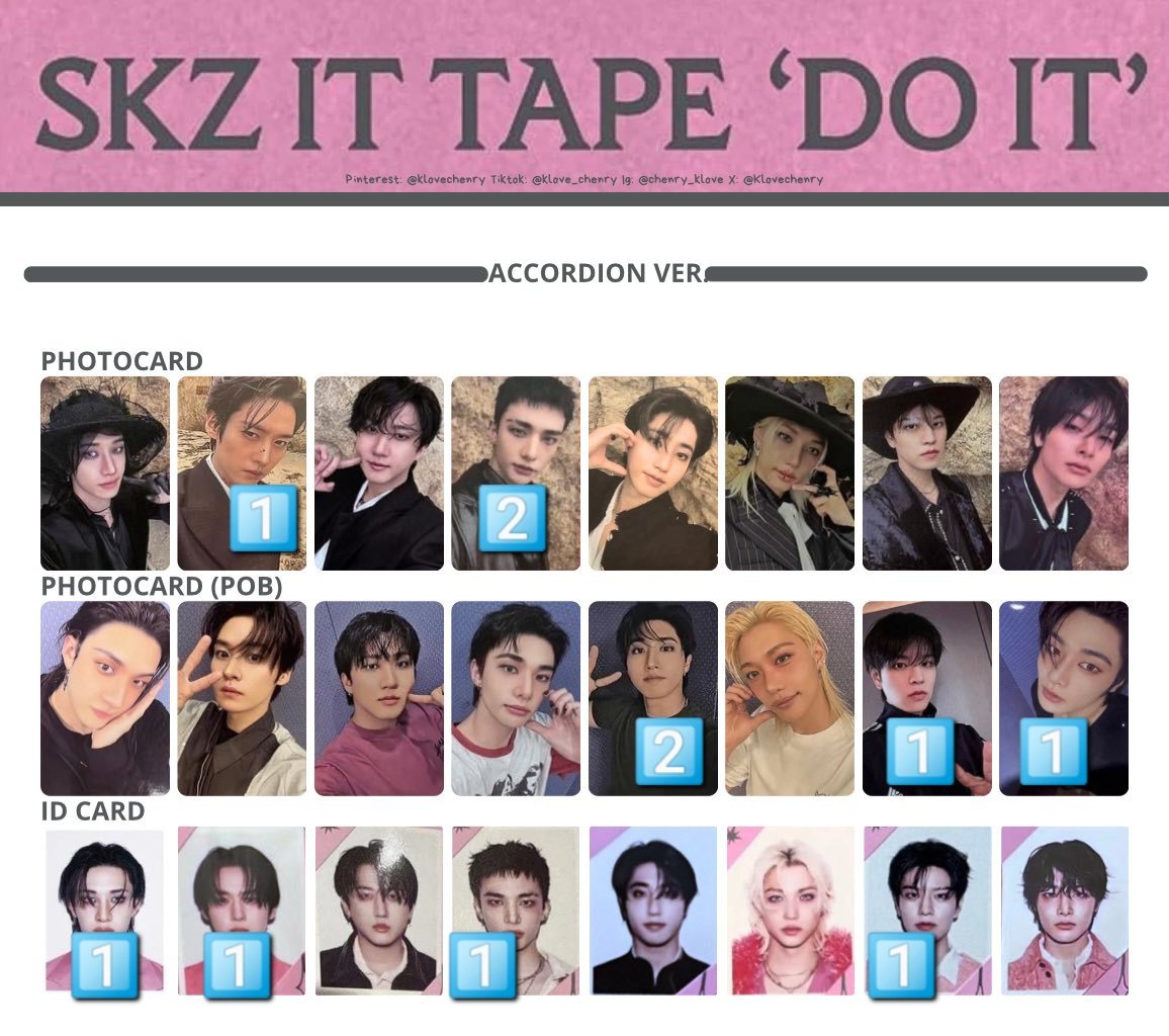 Stray kids スキズ Do it アコーディオン accordion ID トレカ pob