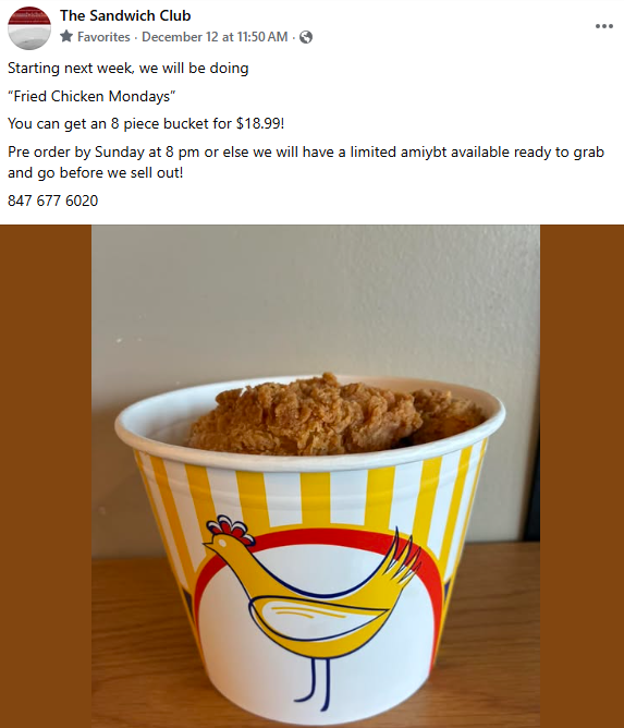 #TheSandwichClubSkokie is starting Fried Chicken Mondays! #kosher