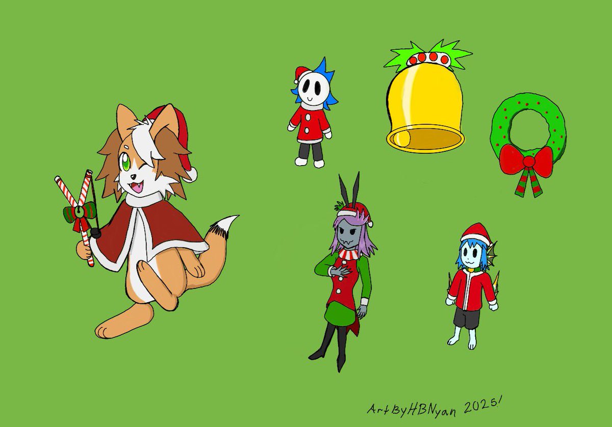 bumpernyan's tweet photo. Meadow and his Christmas outfit.
Meadow is also the Superstar of Christmas Land a long with Stephanie. It’s seems they both share in the spirit of Christmas.
#BumperMonsters #illustration #cooloc #バンパーブロック #OC #digitalart #cuteart #Christmas https://t.co/YuCpP0cCW1