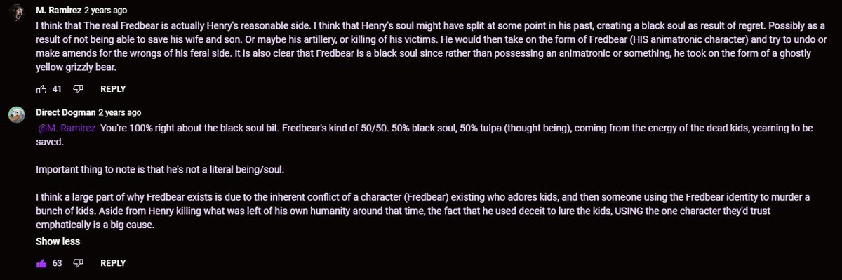 fourth_e's tweet photo. @freshfalling Dogman revealed a while ago that Henry's soul split into two, and Fredbear is 50% black soul! The glasses immediately made me think of Henry.
https://t.co/vz9wuQmdI9 https://t.co/sQ1y5COJHW