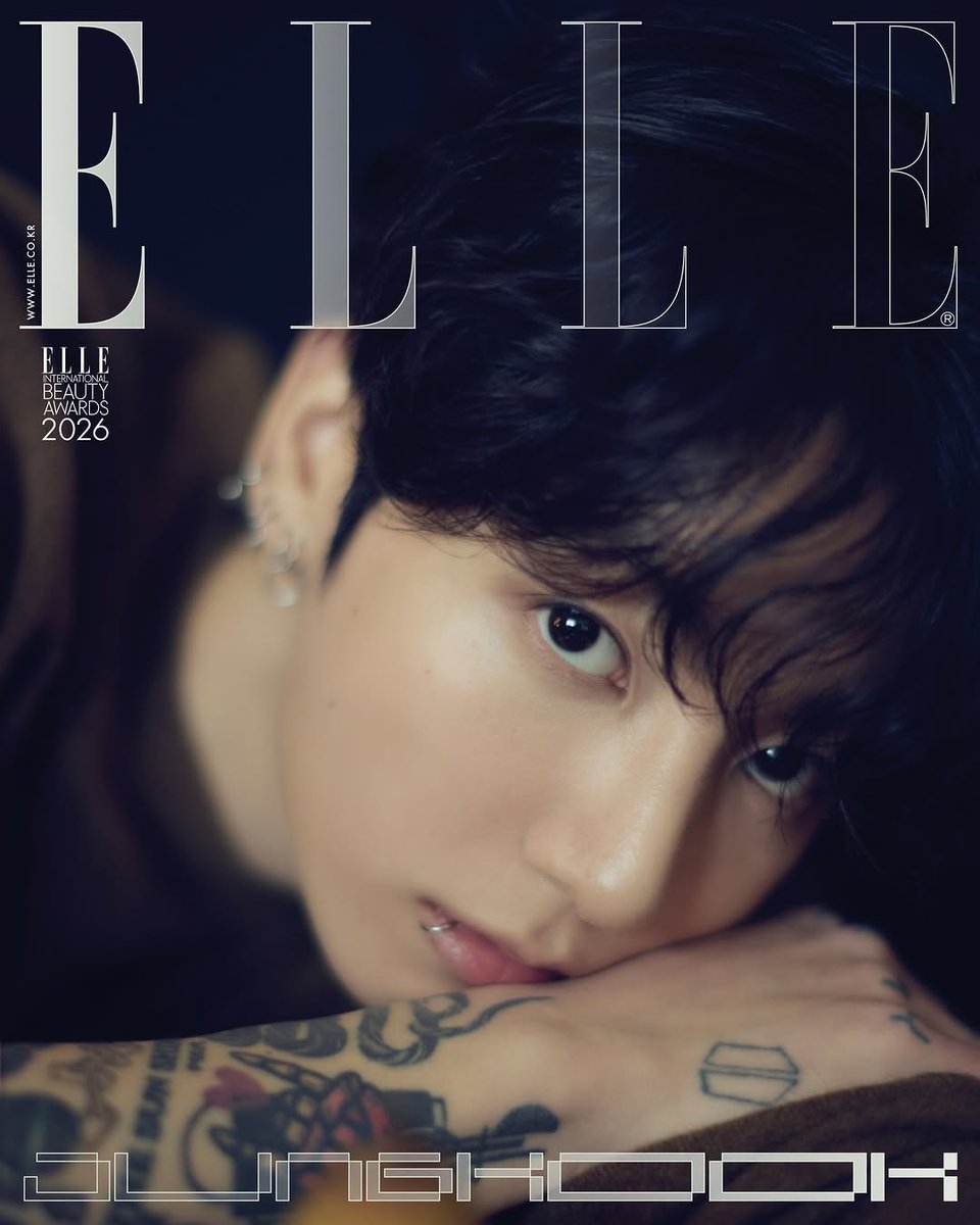 Jung Kook graces the cover of ELLE Korea’s January 2026 issue.