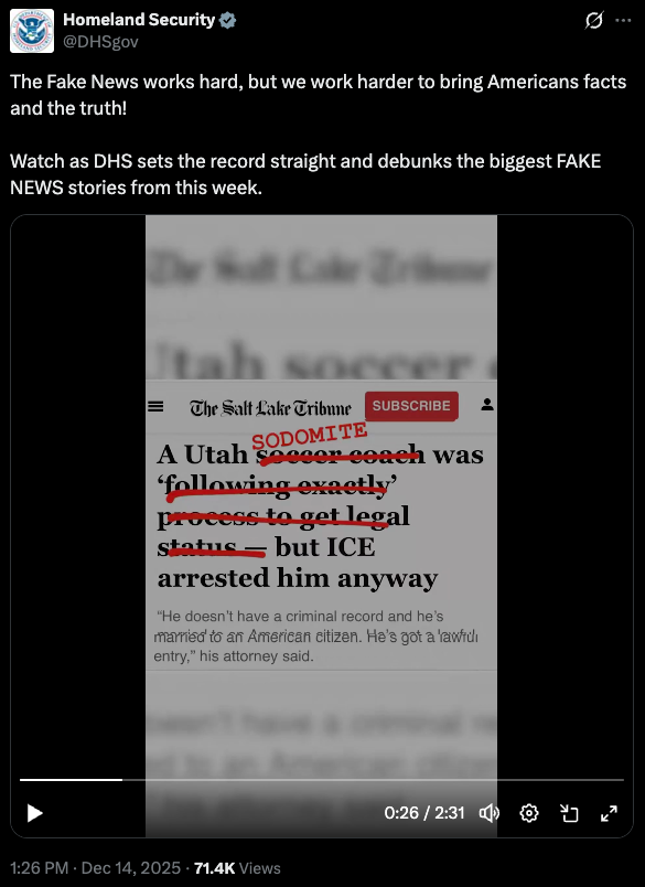 SkylineReport's tweet image. DHS just released a taxpayer-funded propaganda video that broke multiple laws, including publicly disclosing sealed juvenile records, lying about criminal histories their own documents say don’t exist, misrepresenting warrantless arrests, and whitewashing a K-9 mauling…