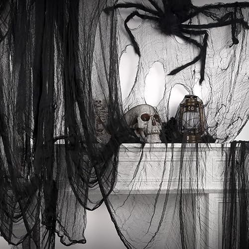 I just received ZYP 410 x 80 Halloween Creepy Cloth Black Spooky Fabric Gauze Spooky Giant Cheese Cloth for Halloween Party Supplies Decorations - 410“ x 80” - Black from tiasinger via Throne. Thank you! throne.com/varindel #Wishlist #Throne