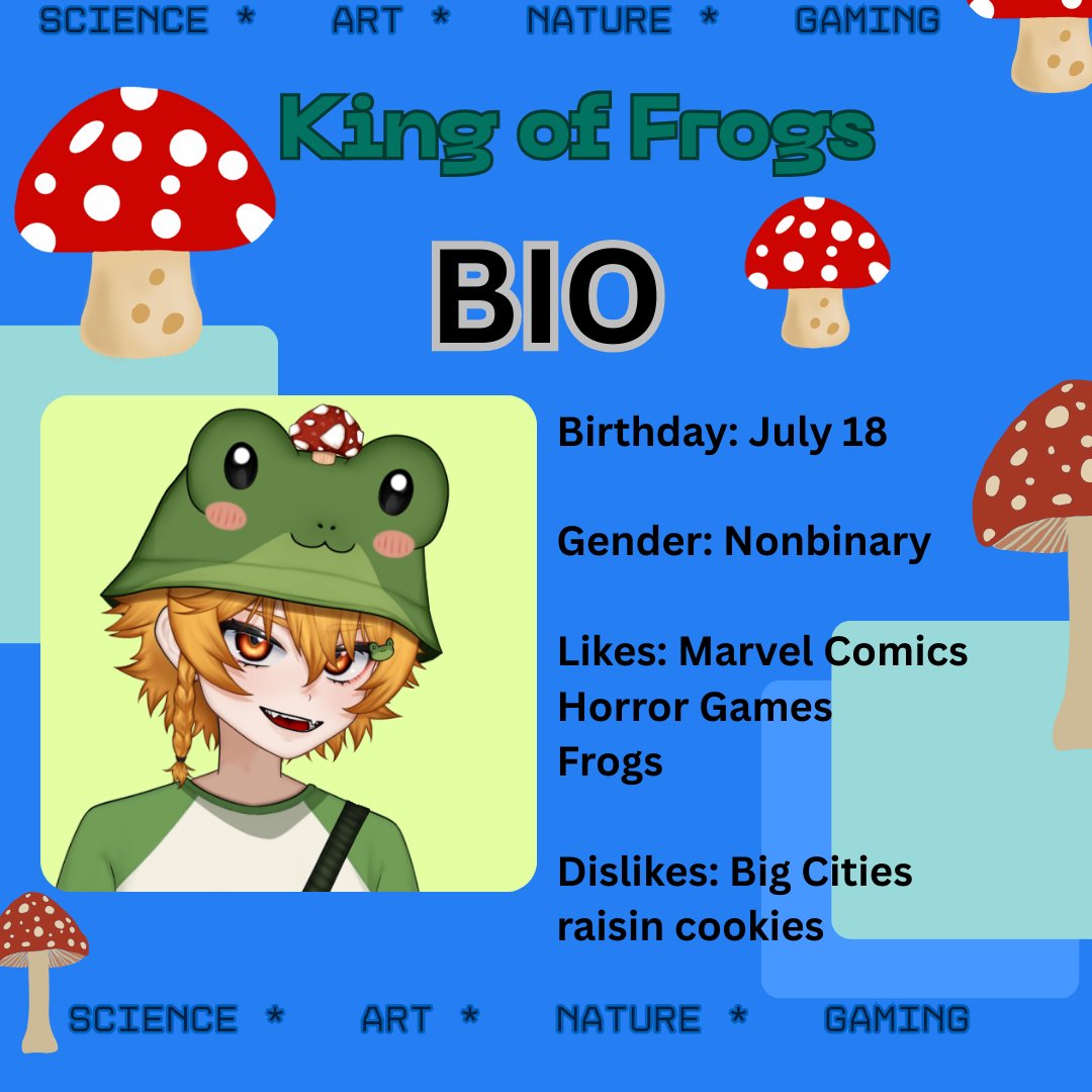 SchamehornA's tweet image. Frogtuber Jumpscare 

My name is NorthernKingofFrogs, and I'm a biologist, sometimes 

#Vtuber #TwitchStreamer #Frogcore