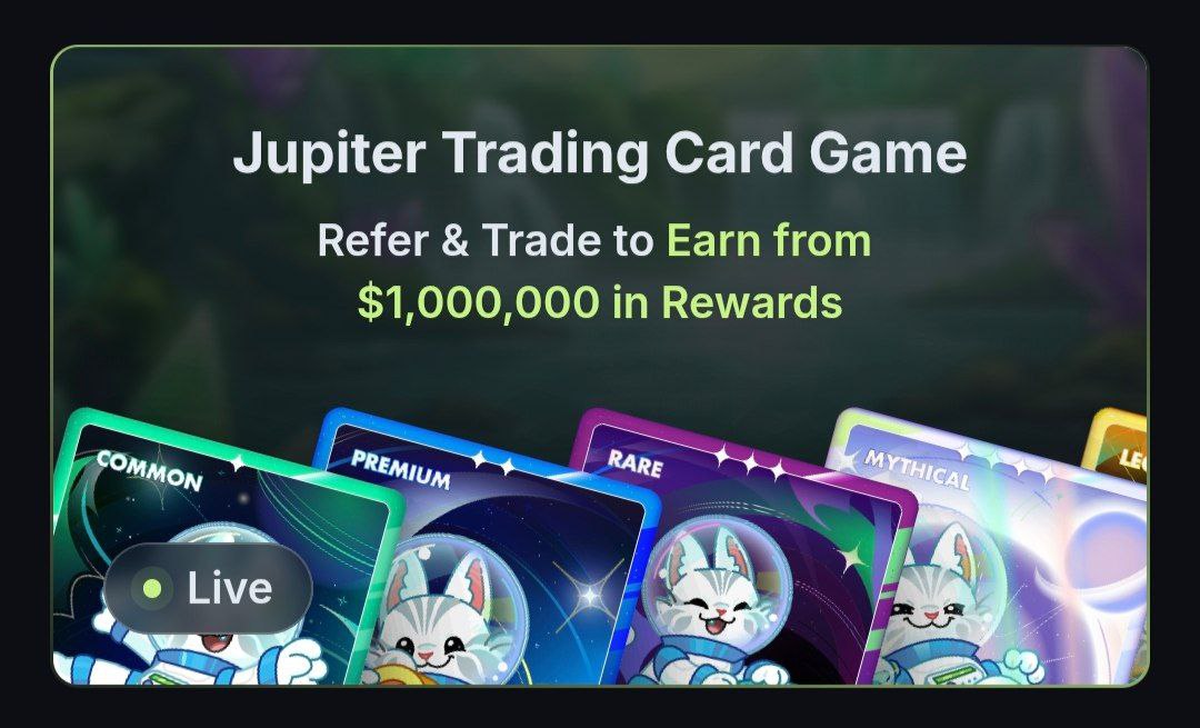 🛸 Jupiter Trade Campaign 
🎉Total Reward $1,000,000 

📯 Register : 
jup.ag/?refId=yiif46y…

◽️Connect SOL Wallet 
◽️Accept Invite 
◽️Swap Eligible Asset 
Done 

Don't skip good airdrop⚡️

<a href="/JupiterExchange/">Jupiter</a> 

#airdrop #trade #jup #sol #solana