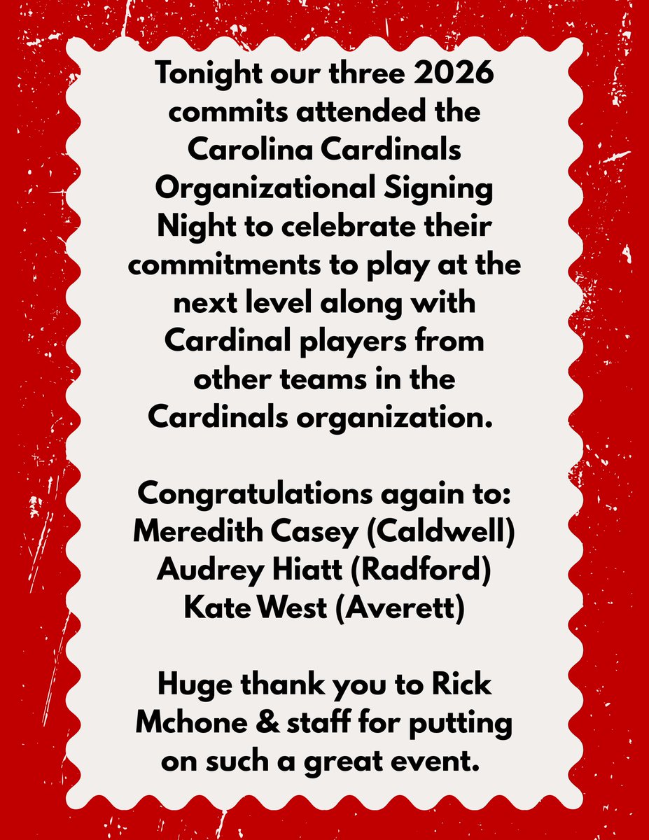 Carolina Cardinals Davie tweet media