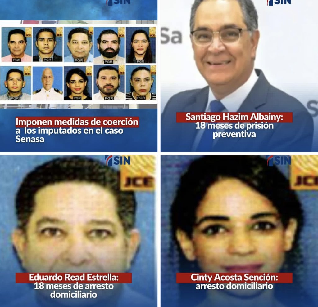 MEDIDAS A LOS IMPLICADOS CASO SENASA! El juez de la Oficina Judicial de Servicios de Atención Permanente del Distrito Nacional impuso diversas medidas de coerción a los imputados en el presunto desfalco