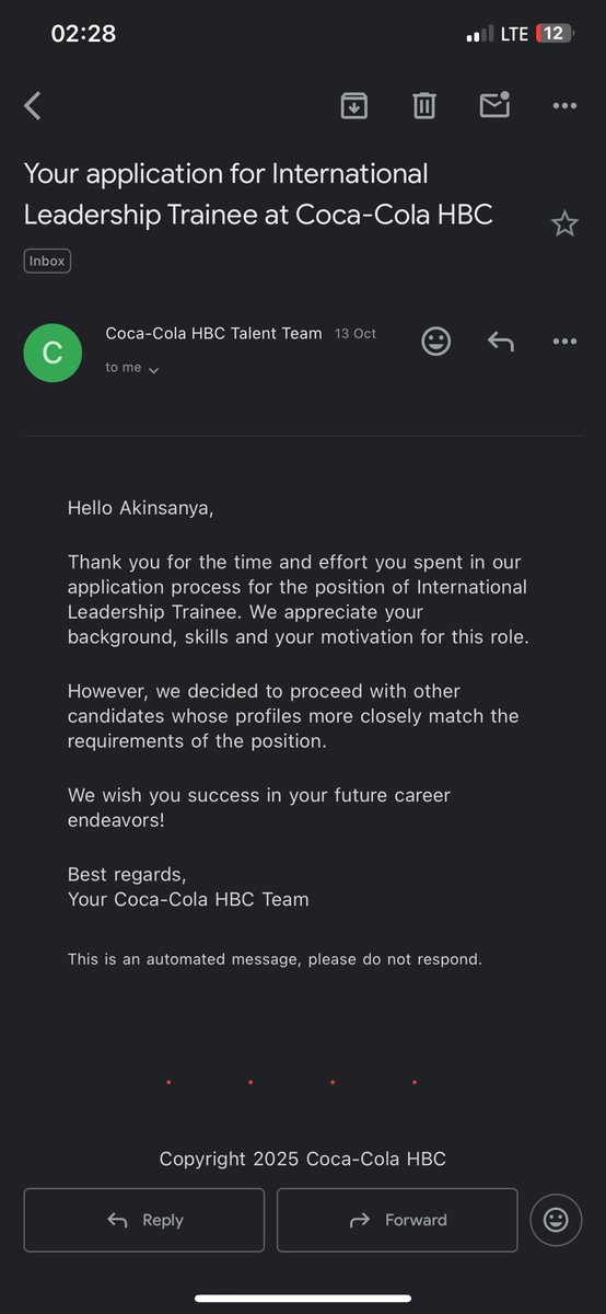 Exito_apparel's tweet photo. 2025 job hunt wrapped 
100 email applications 
72 rejects
5 first stage interview
4 Resume
2 referrals 
0 congratulations 

I am sure I applied to more than 100 jobs this year both on LinkedIn, hotnigeriajobs, jobsregion, &amp; 9ja jobber partners. 2026 we go again with the hustle https://t.co/8w0tOmgD25