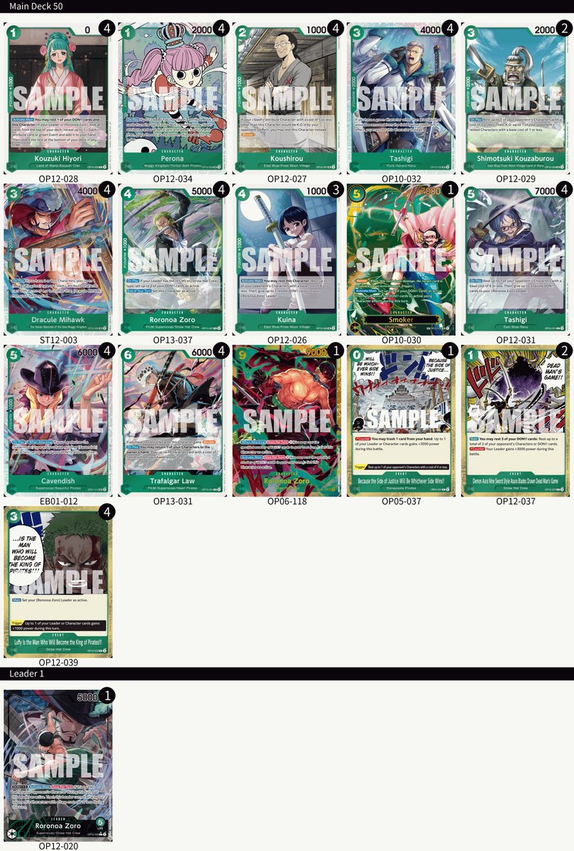 ONEPIECE_tcg_EN's tweet image. [Deck List]
Hey One Piece Pirates!
Thank you to everyone who joined Top Cut Events’ Offline Regional on Dec. 13!
Here’s the deck lists the top 4 players used! Congratulations!
Enjoy the treasure won &amp;amp; building up your own crew!
#ONEPIECE
#onepiececardgame