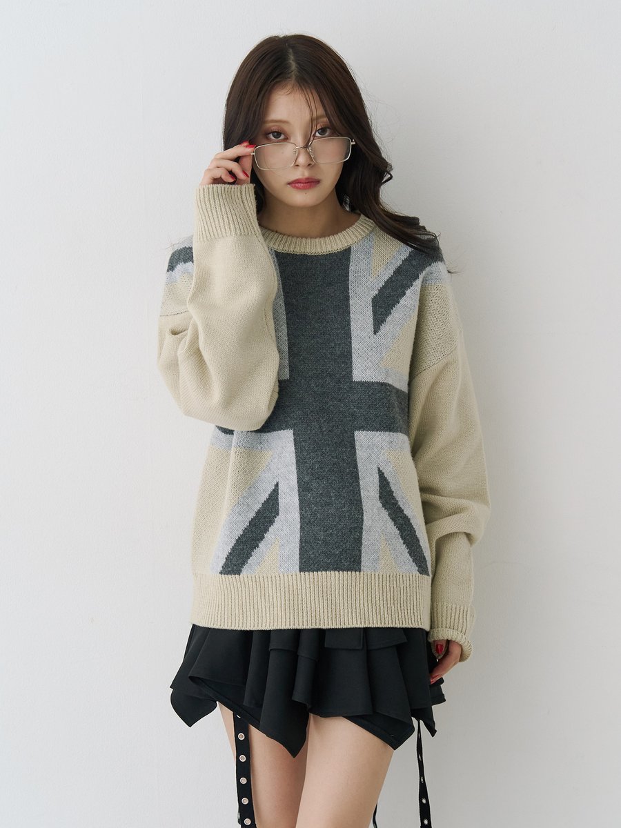 初期　青タグ　NUMBER (N)INE ユニオンジャック　ドッキングニット ユニオンジャックのニット♥ 12.18(thu)~ 全国の直営店舗でも発売開始