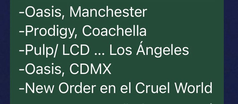 Mi top de conciertos de 2025