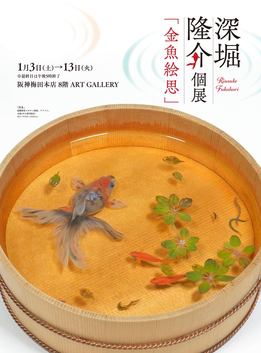 深堀隆介 作品展『金魚絵思』Kingyo eshi 開催決定‼️ 2026年1月3日