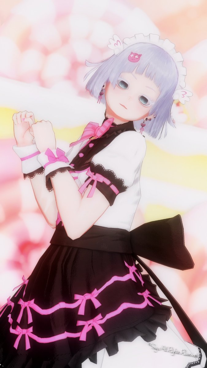 ⭐︎オーダーメイド⭐︎うちの子マスコット メイドジト目ちゃんが大体お昼ぐらいをお知らせしまーす🕛🫖