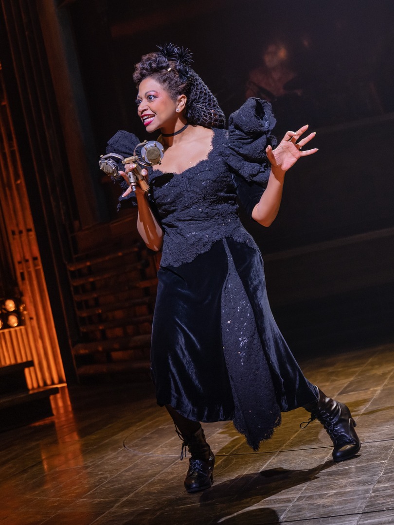 hadestown's tweet image. Rebecca Naomi Jones stepped out as Persephone one final time tonight, the season turning with her.